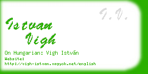 istvan vigh business card